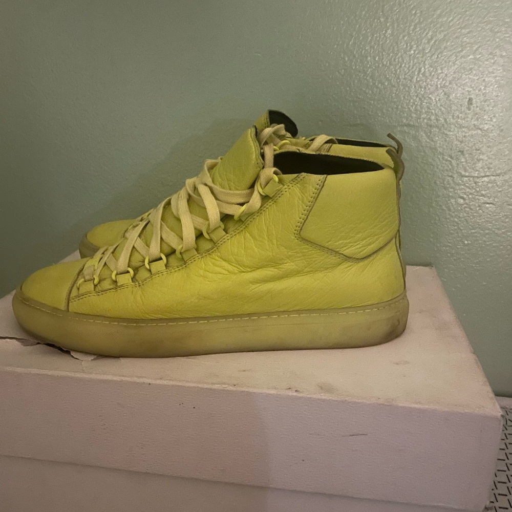 Balenciaga Green High-Top Sneakers Modern Chunky Sole - Picture 3 of 5